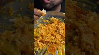 Spicy chicken curry with rice eating spicy food asmr