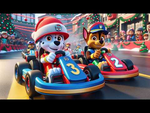 Paw Patrol Ultimate Rescue | CHASE x SKYE Merry Christmas Racing | Very Funny Story | Rainbow 3