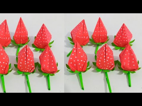 how to make Peper strawberry/ strawberry folding Pepers