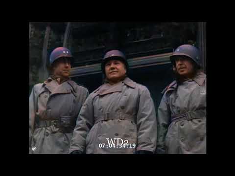 WW2 Color! US Soldiers Break Down Door Search Houses In German Town; Capture Cologne! World War 2!