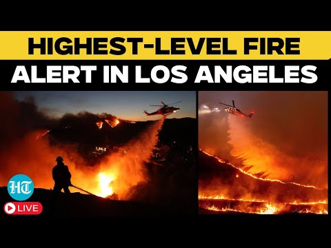 California Wildfires LIVE | High Alert As Santa Ana Hurricane-Force Winds Gather Speed | LA