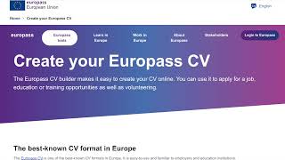 HOW TO CREATE AN EUROPASS CV FOR SCHOLARSHIPS| STEP BY STEP GUIDE WITH TIPS