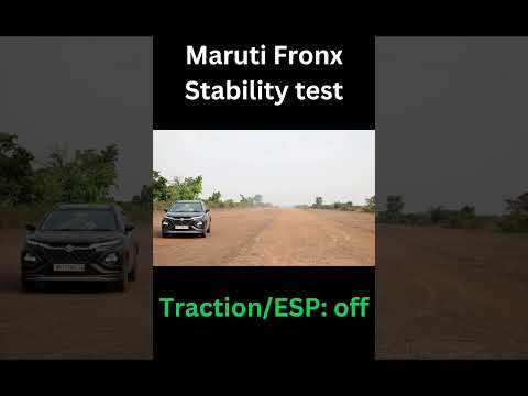 Maruti Fronx stability and body roll test: traction control on vs off #cars #marutisuzuki