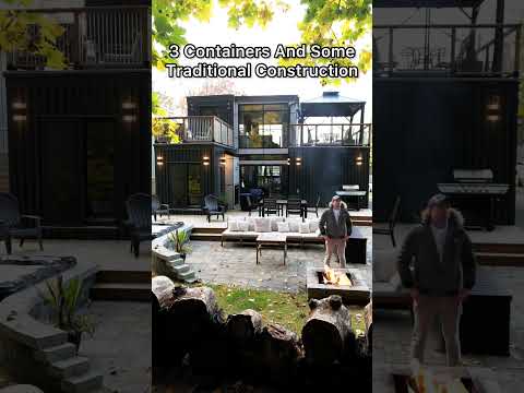 Modern 2-Story Triple Shipping Container Home From 3x40ft Containers!