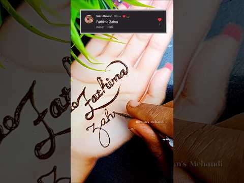 106✨ Tag ur loved one name and relationship❤️comment !#letterhenna #shorts #viral #rilwansmehandi