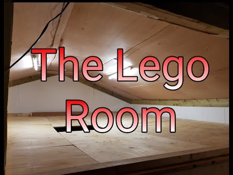 Construction of The Lego room and beginnings of a layout. Shed construction