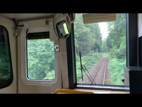 [前面展望]JR越美北線（九頭竜線）下唯野駅から柿ケ島駅