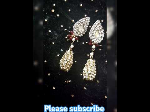 #How to make #stone #earrings making at home #like share and subscribe my channel