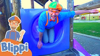 Learning With Blippi At An Outdoor Playground | Educational Videos For Kids