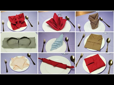 10 BEST FOLD DESIGN NAPKIN FOLDING