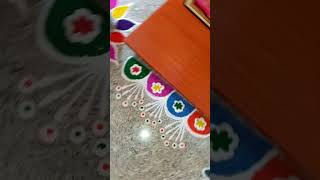 simple border rangoli design(SUBSCRIBE)#shorts#rangoli