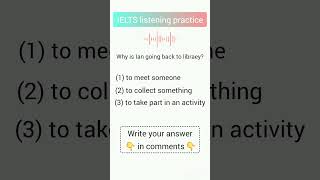 IELTS Listening Practice #ieltspreperation #7bandlistening