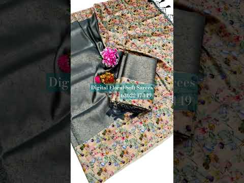 Digital Floral Sarees # shorts # yt shorts # 63622 17449