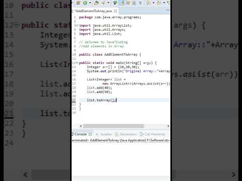 🤫🤫Add elements to Array in Java #shorts #youtubeshorts #javatcoding