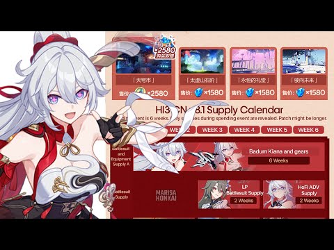 Honkai 8.1 SUPPLY CALENDAR and Bridges Return! 6 Weeks Spending Event!