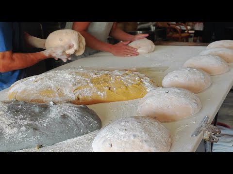 Pan-fried Brown Sugar Bread and Buns and Donuts Making Skills /超療癒古早味小時候黑糖大餅製作-Taiwan Street Food