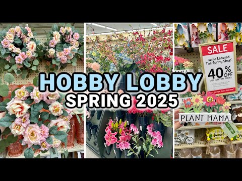 NEW SPRING DECOR AT HOBBY LOBBY | 90% off Christmas Decor | Hobby Lobby Spring Decor 2025