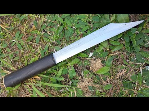 Making of medieval knife. Blacksmithing.