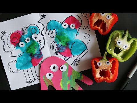 Splat Monsters! | Easy Children's Halloween Craft | Crafting for Kids | Make a Monster