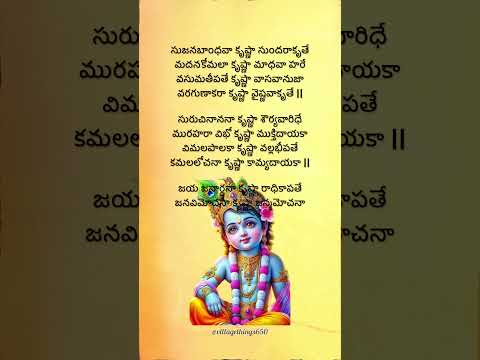 జయ జనార్దనా కృష్ణా రాధికాపతే.  #lordkrishna #devotionalsongs #telugulyrics #@villagethings650