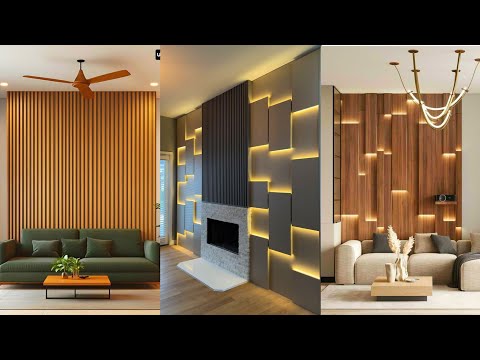 PVC Wall Panel Home Interior | MDF Wall Panel 3D Wall Panel Wooden Living Room LED Accent Wall Panel