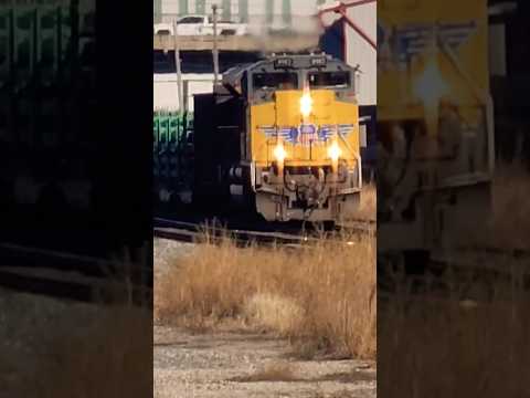 A UP SD70ACE LEADS A SB RAIL TRAIN! #railroad #unionpacific #unionpacificrailroad #railcar