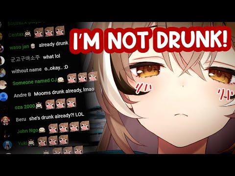 Mumei Doesn’t Want to Admit To Chat That She's Drunk