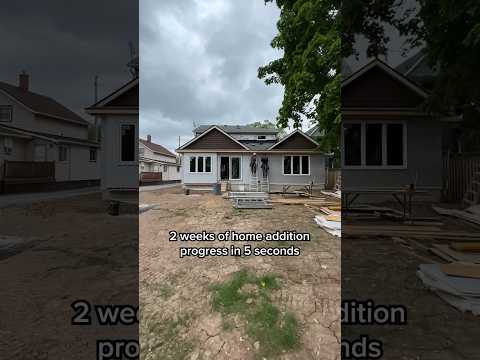 2 weeks of home addition progress in 5 seconds 👀 #homerenovation #homebuilder #homeupgrades