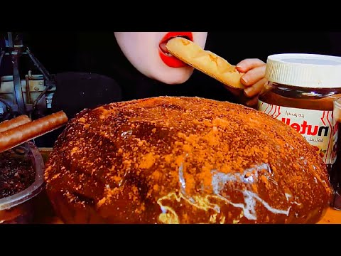 ASMR Crispy Snack Chocolate Lava Cake Eating Vlog, 바삭한 스낵 초콜릿 라바 케이크 먹기 @damasmr2469