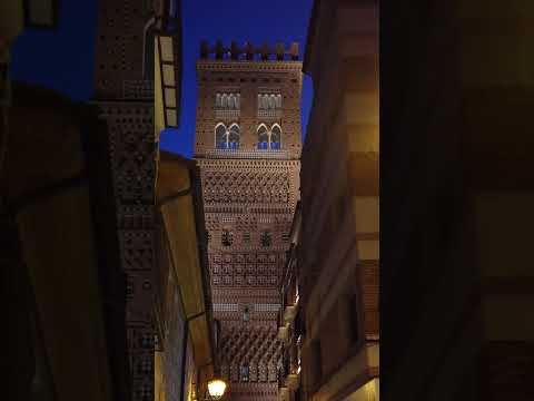 Night Walk in Teruel  + Mudejar Architecture Towers #shorts #teruel