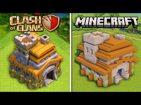 Minecraft: How to Build Clash of Clans Town Halls (Levels 1-8)