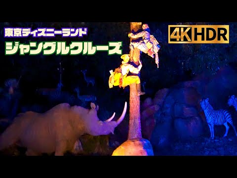 【高画質】夜の ジャングルクルーズ  ｜ 東京 ディズニーランド【4K HDR】