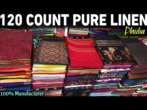 120 Count Pure Linen | Tissue Linen |Khadi Cotton| Mercerised Cotton| Mal Cotton Saree Manufacturer