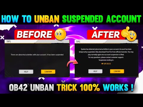 Free Fire ID Unban Latest Trick | Free Fire ID Suspended Problem Solution | Recover Suspend Account