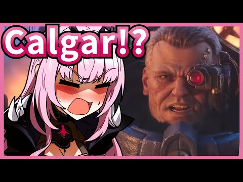 Calli Reacts To Defend The Banner Scene In Space Marine 2 【Hololive / Eng Sub】