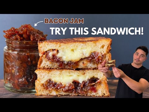 EASY Bacon Jam Grilled Cheese Sandwich