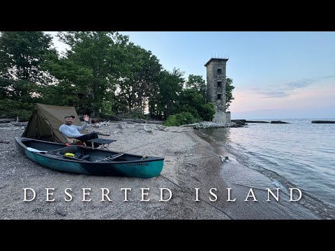 Camping on a Deserted Island next to an Abandoned Lighthouse | Morning Rain