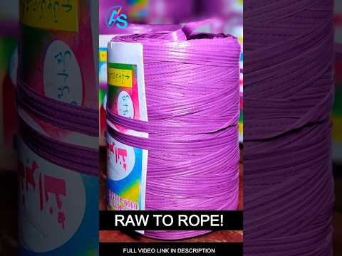 How Waste Plastic Bottles Turn into Super Strong Rope Rolls! #shorts #plasticrecycling #howitsmade