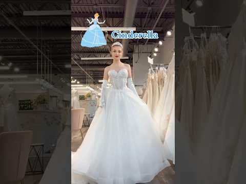 wedding dresses inspired by Disney Princesses part 1👑 #weddingdress #disneyprincess