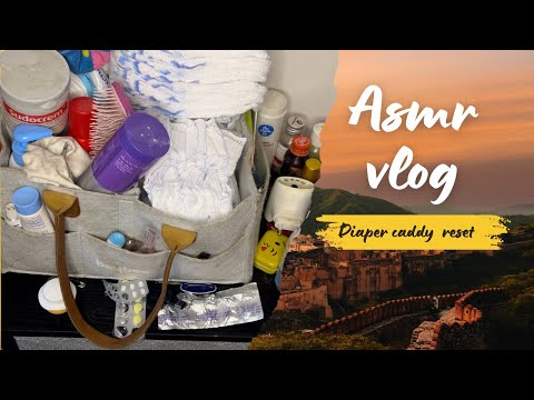 #asmr come organise diaper caddy with me