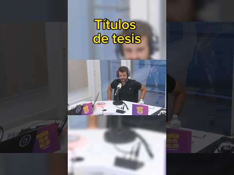 Cómo suenan los títulos de las tesis en sanidad 🙄 #humor #tesis