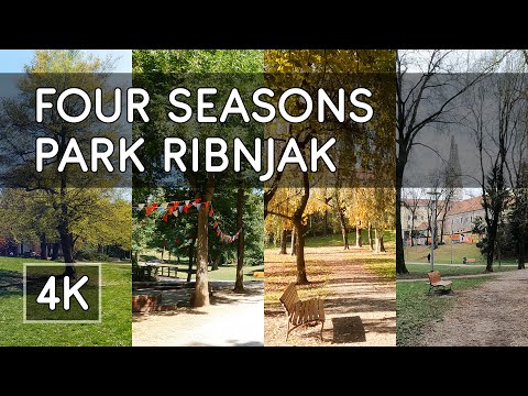 Four Seasons in Park Ribnjak, Zagreb, Croatia - Featuring Vivaldi's Music - 4K UHD Virtual Travel