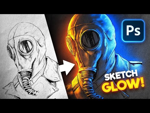 Make Your Sketches GLOW Using Photoshop!