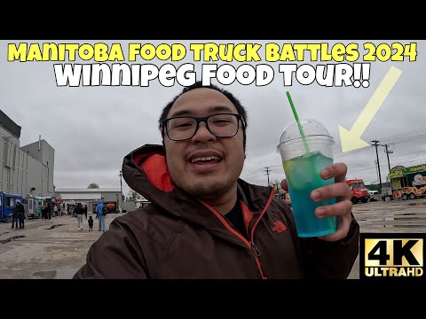 MANITOBA FOOD TRUCK BATTLES 2024 WINNIPEG FOOD TOUR!! [4K]