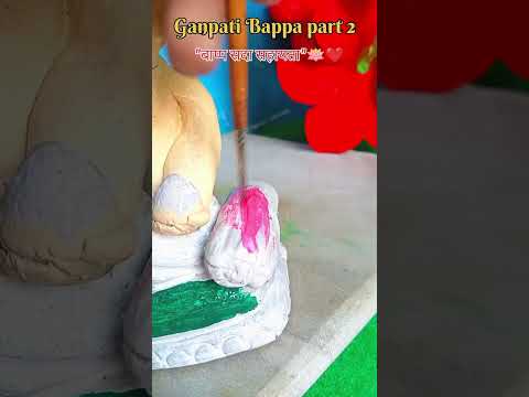 Ganpati murti painting and decorating idea at home #youtubeshorts #shortvideo #shorts