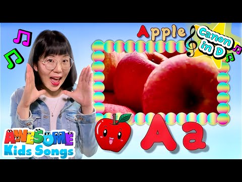 Alphabet Phonics Song for Kids! A is for Apple: Learn ABC Letter Sounds #AwesomeKidsSongs