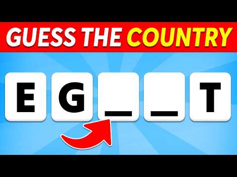 Guess the Country with Missing Letters | Country Quiz