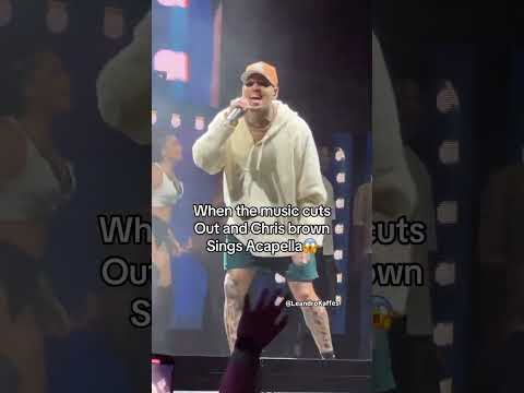 When the music cuts out and Chris Brown sings acapella #chrisbrown #trending #shorts #shortvideo