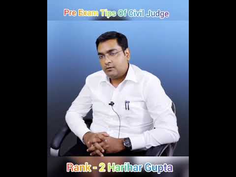 Civil Judge pre exam tips by Harihar Gupta l civil judge motivation video l judicial Aspirants