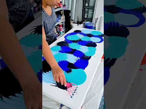 Going Big! - Gorgeous Blue Painting #shorts